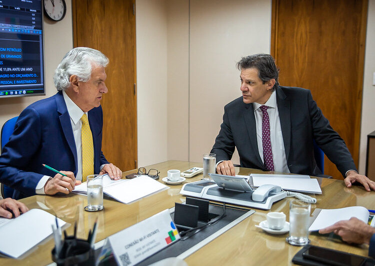 Governador Ronaldo Caiado e o ministro Fernando Haddad | Foto: Ministério da Economia