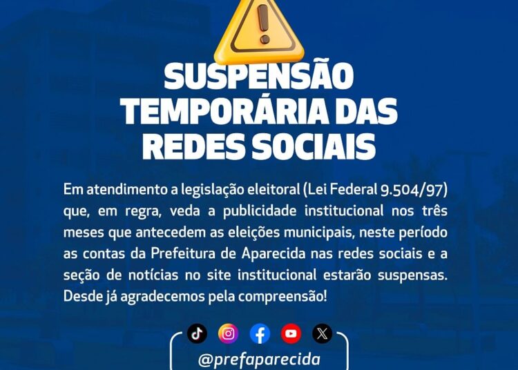Prefeituras de Goiânia e Aparecida suspenderão redes sociais e mudarão conteúdos no sábado; ENTENDA