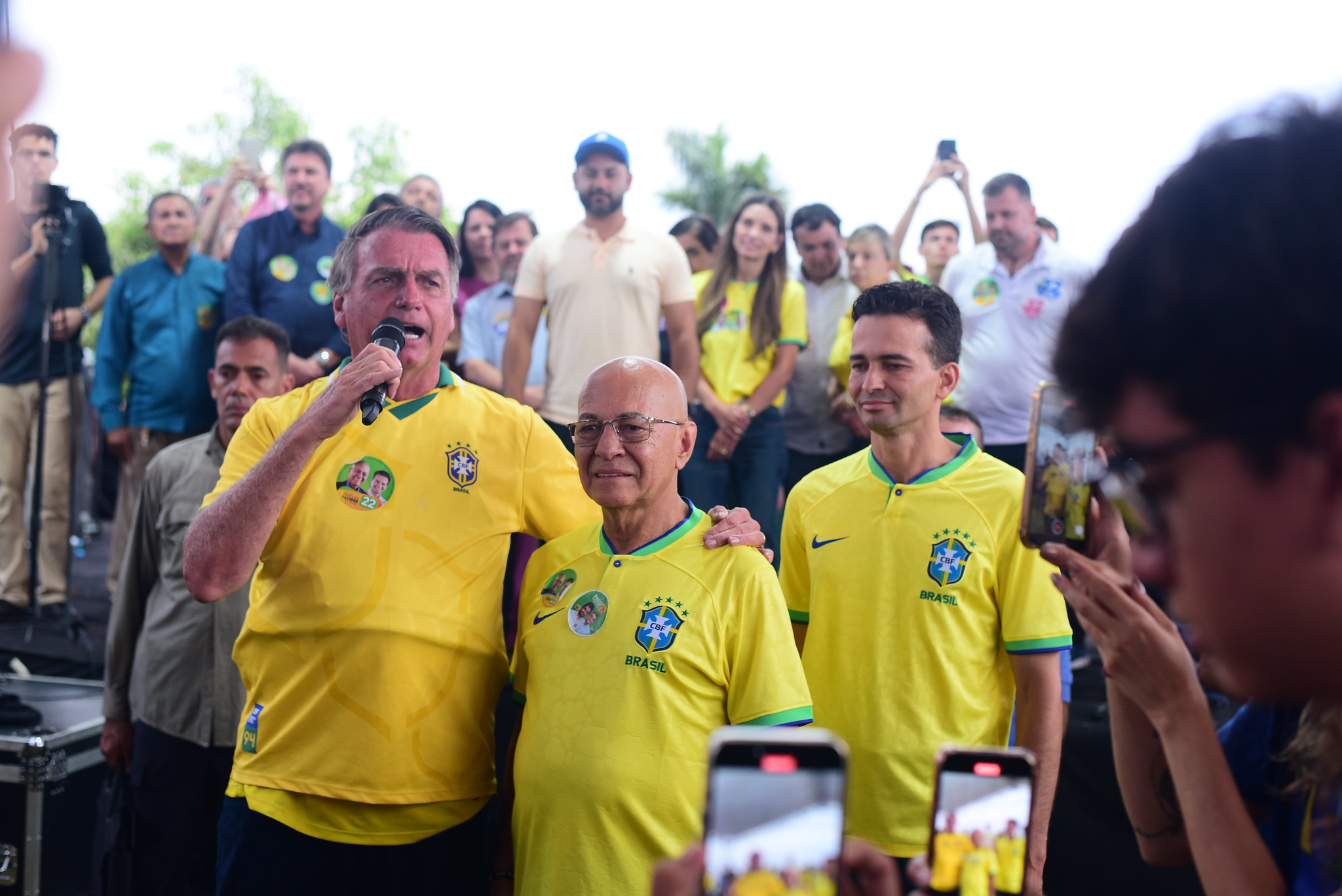 Bolsonaro esteve com Professor Alcides e Max Menezes em Aparecida | Foto: Divulgação