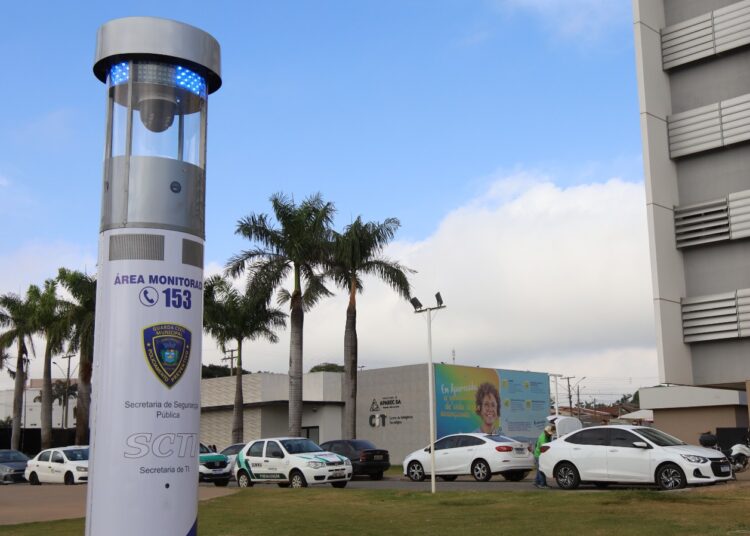 Totem instalado na região do Centro Administrativo | Foto: Divulgação