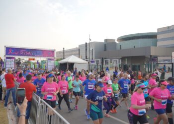 Corrida rosa e azul em Goiânia