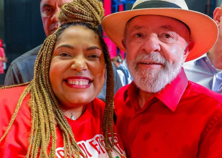 Nádia Garcia e o presidente Lula | Foto: Reprodução / Redes sociais