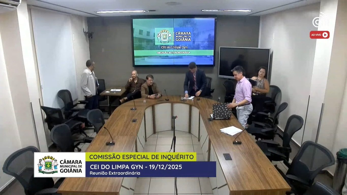 Relatório da CEI do LimpaGyn é apresentado, mas votação é adiada por falta de quórum
