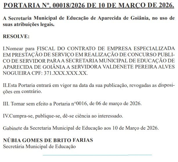 concurso publico educação aparecida de goiânia