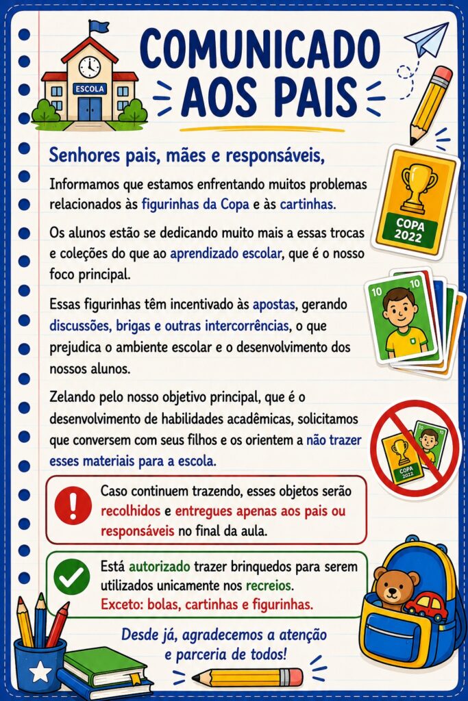 Figurinhas na escola