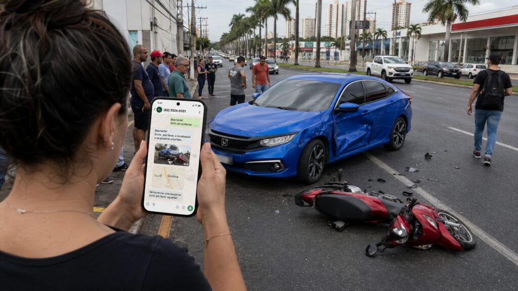 Como registrar ocorrências de trânsito em Goiânia pelo novo WhatsApp da Prefeitura