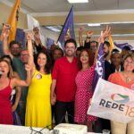 Cíntia Dias e líderes do PSOL e Rede