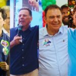 Candidatos a governador de Goiás: Daniel Vilela, Marconi Perillo, Luis Cesar Bueno e Wilder Morais