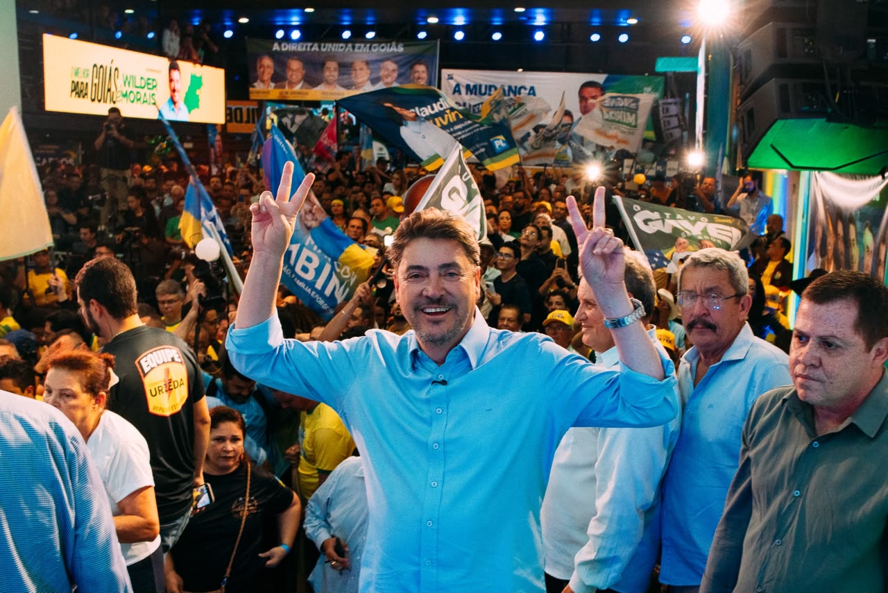 Wilder Morais durante convenção do PL Goiás