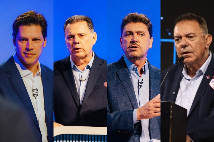 Daniel Vilela, Marconi Perillo, Wilder Morais e Luis Cesar Bueno