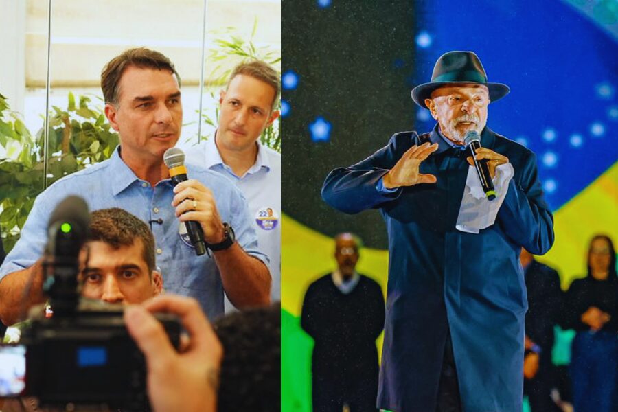 Flávio Bolsonaro e Lula