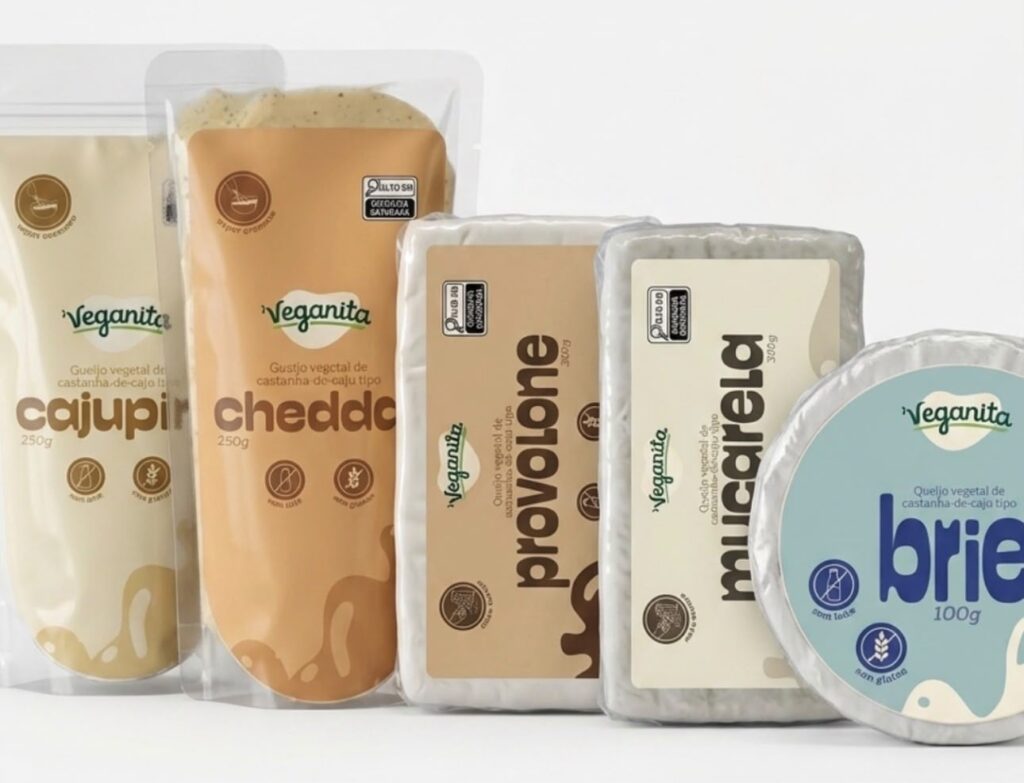 Produtos da marca Veganita, desenvolvidos a partir de consultoria técnica e P&D | Imagem: divulgação
